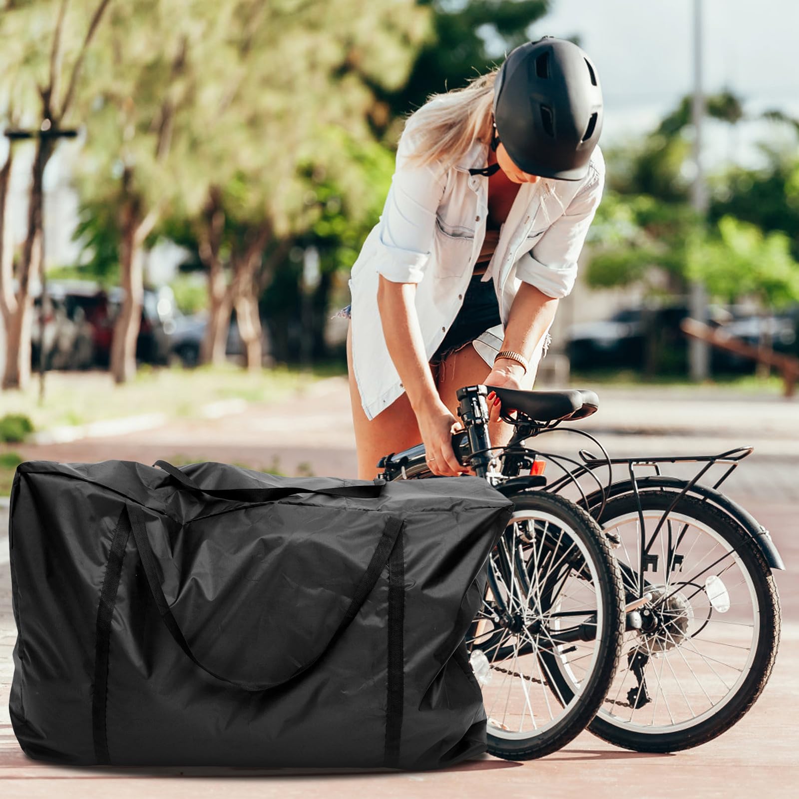 Bolsa Negra Plegable de Almacenamiento para Sillas de Ruedas Oxford | Exterior y Viaje, Tejido Oxford 0, 5kg, Uso Silla Plegable o Andador Plegable