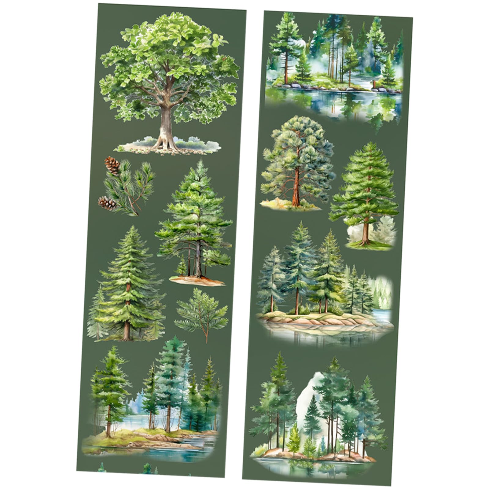 Jazuaiao Forests Tape Aesthetic Masking Decorative Artists Journal PET Beauty Scrapbooking Supplies Masking