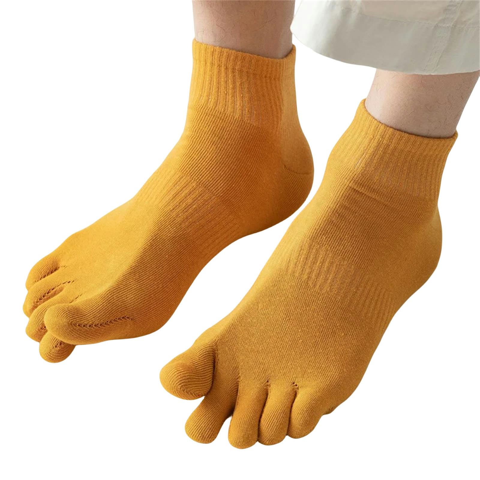 Calzini Calzini Sportivi A Cinque Dita Maschile in Cotone Traspirante Mesh No Show Calzini con Le Dita dei Piedi-Verde-Io 37-45