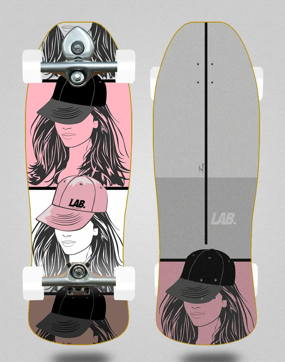 Lab Surfskate Complete with Buri Surf Skate Trucks - Tom Boy Nuke 9.375x31.5
