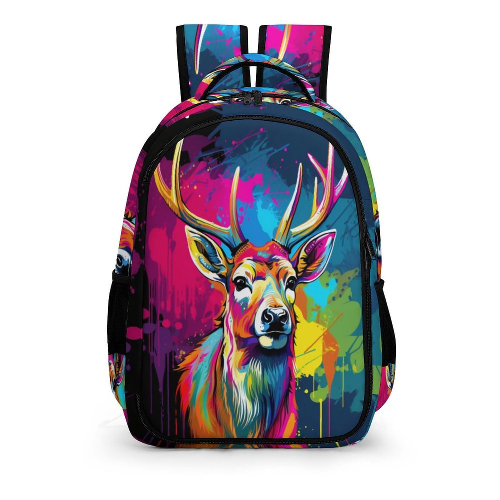 TPISLI Elk Backpack School Bag Travel Daypack Animal Elk Rucksack for Students Boys Girls, Laptop Backpack