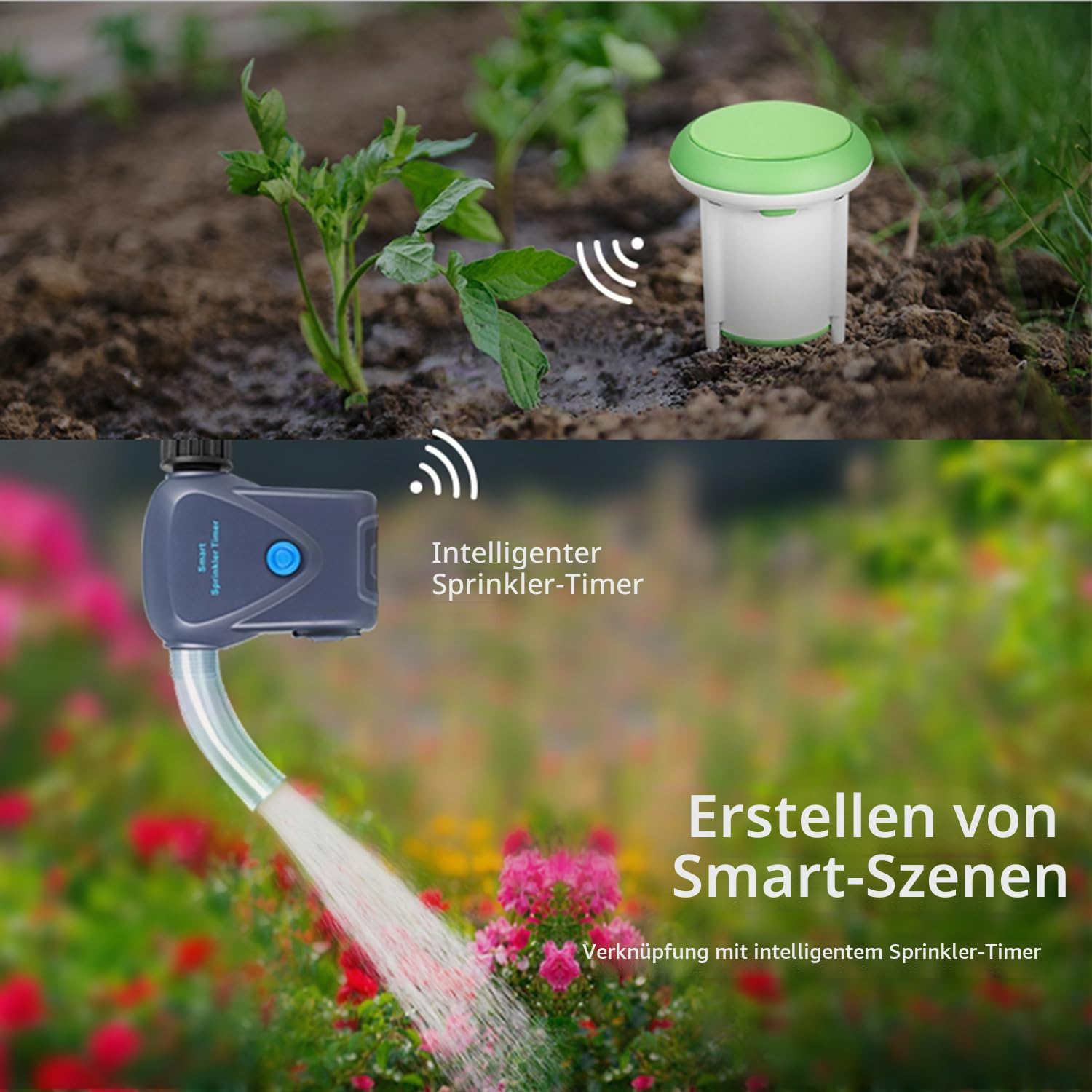 【Smart Bodenfeuchtigkeitsmessgerät】Zigbee Bodentester mit Feuchtigkeits-/Temperatursensor, Smart Life App-Steuerung, zuverlässige Daten, Tuya Zigbee Hub erforderlich, Bodenfeuchtigkeitssensor für