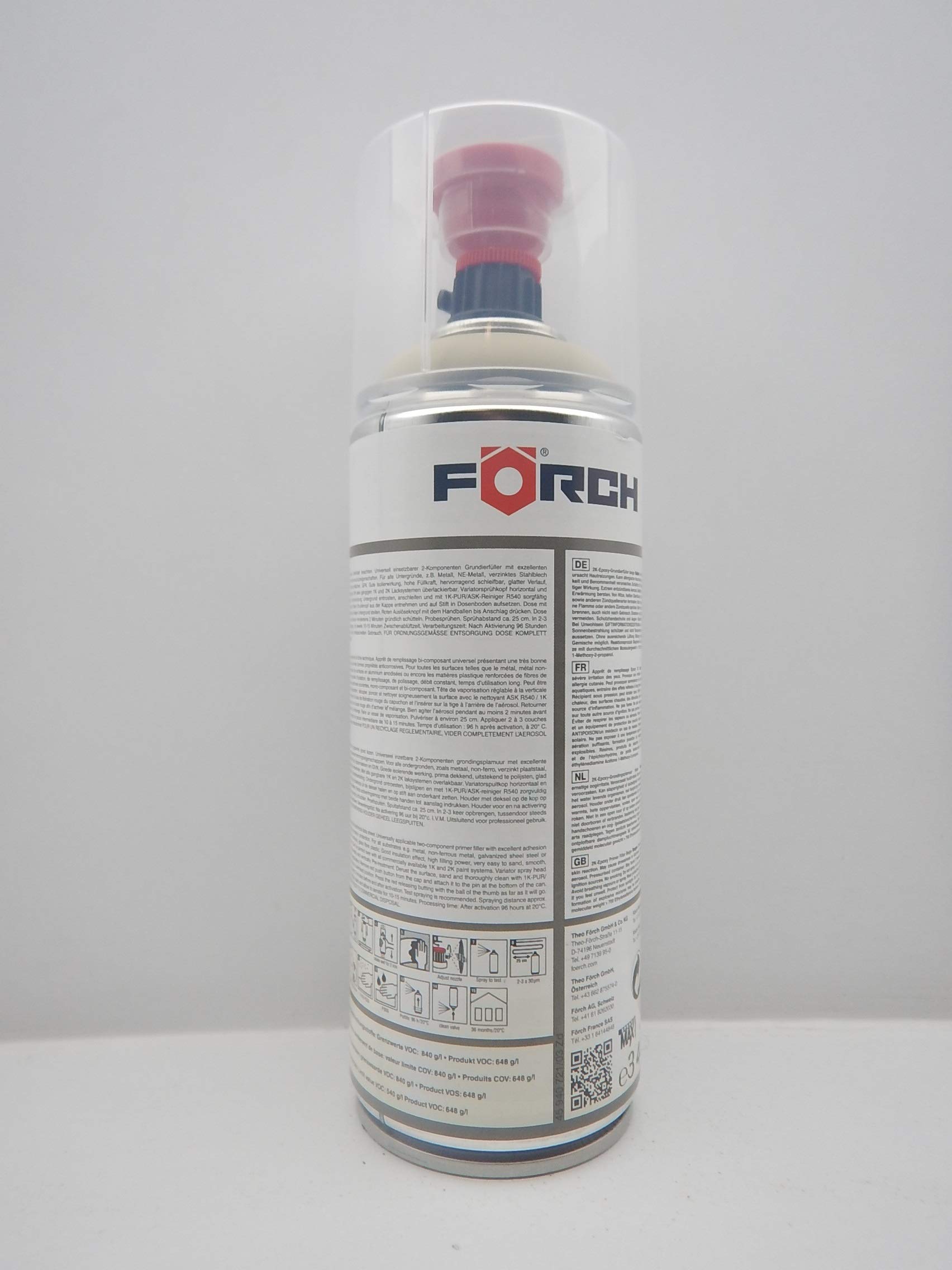 2K EPOXY GRUNDIERFÜLLER BEIGE Lack GRUNDIERUNG FÜLLER Spray 400ML (6)