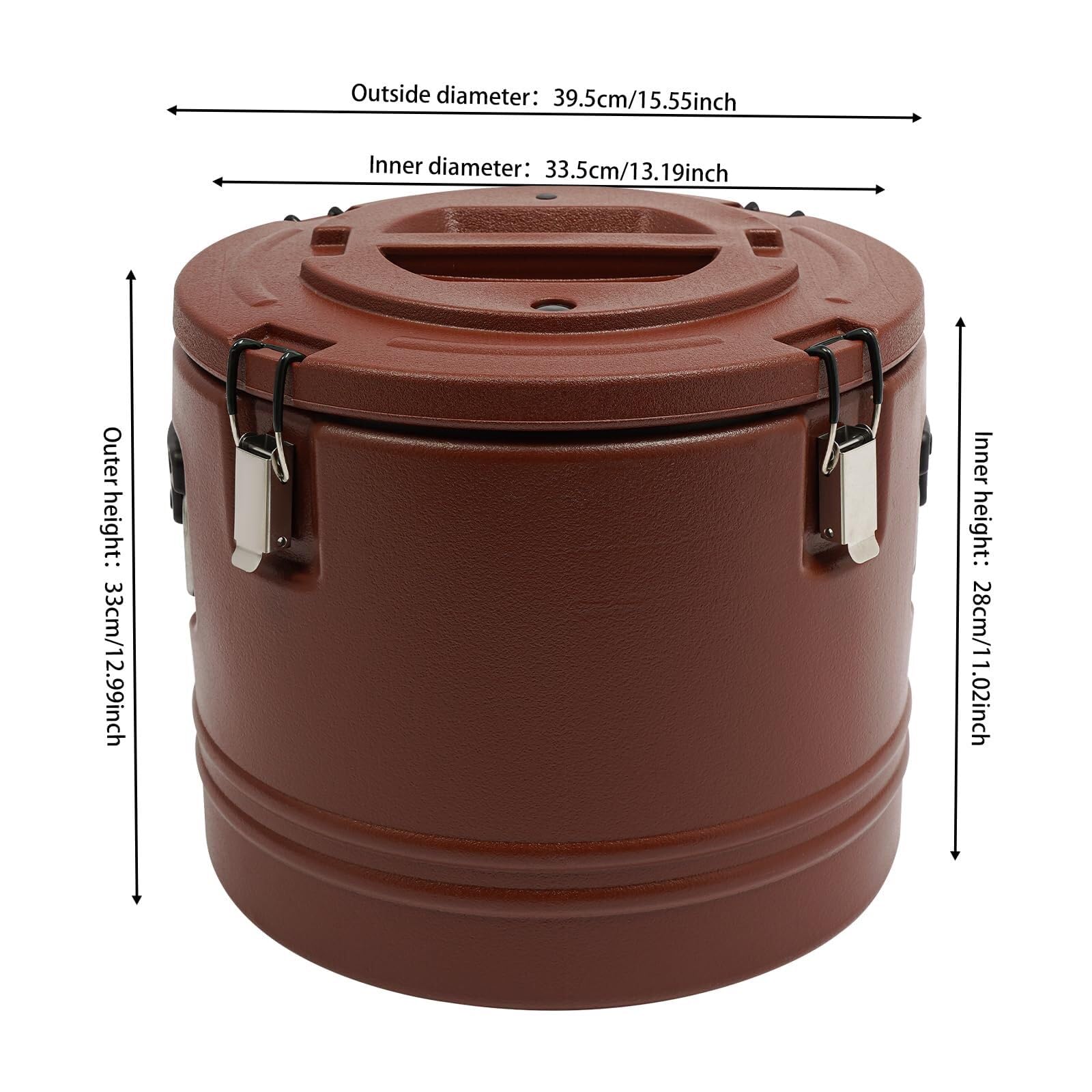 Contenedor de comida aislado comercial Caliente Frío cubitera | Contenedor de sopa aislado portátil con cubo aislado for bebidas