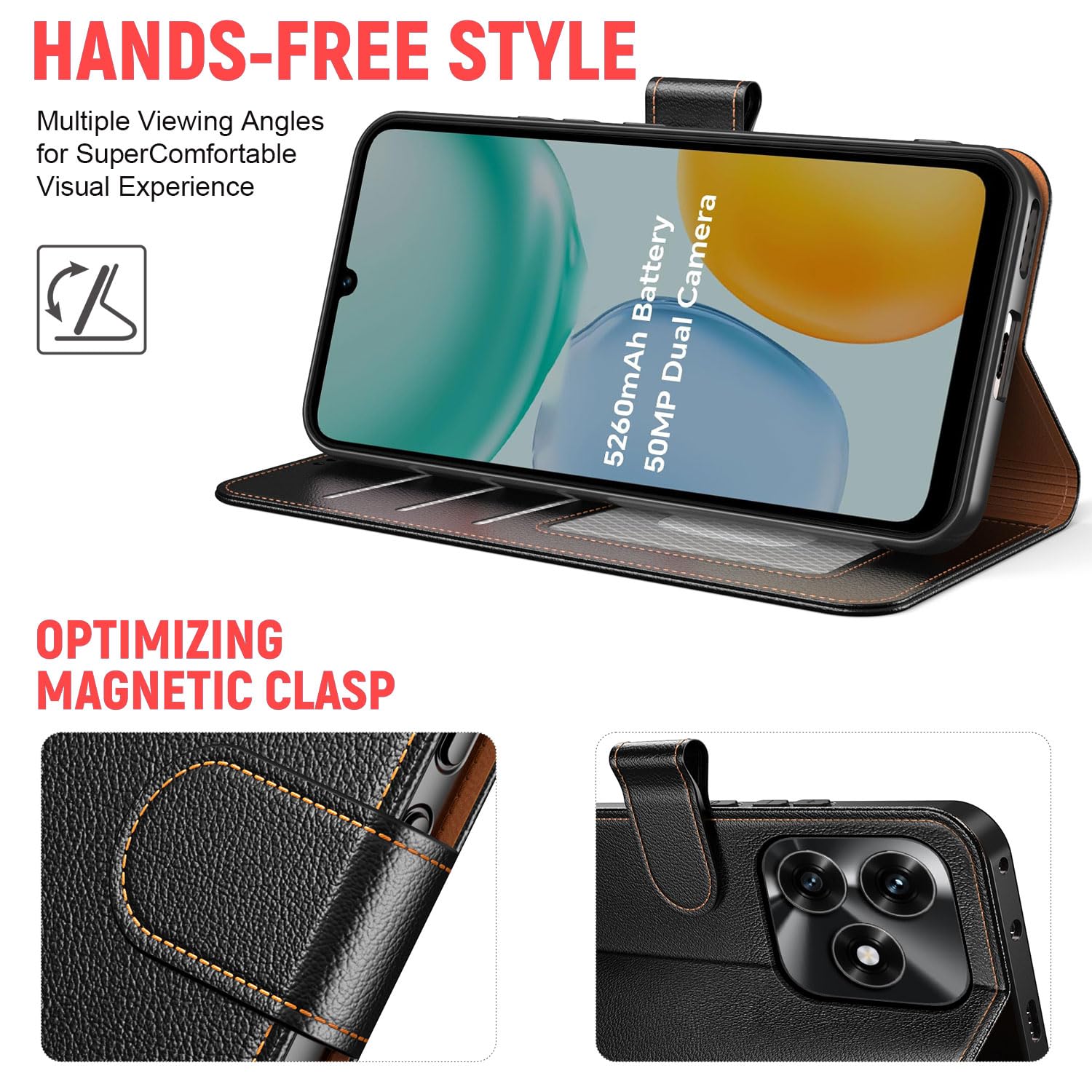 FDHYFGDY Cover per Honor X5c/X5c Plus, Custodia Protettiva Antigraffio Antiurto, Ultrasottile in Fibra di Carbonio Compatibile con Honor X5c Plus Custodia - Rosso e Nero FDHYFGDY Cover per Honor X5c/X5c Plus, Custodia Protettiva Antigraffio Antiurto, Ultrasottile in Fibra di Carbonio Compatibile con Honor X5c Plus Custodia - Rosso e Nero