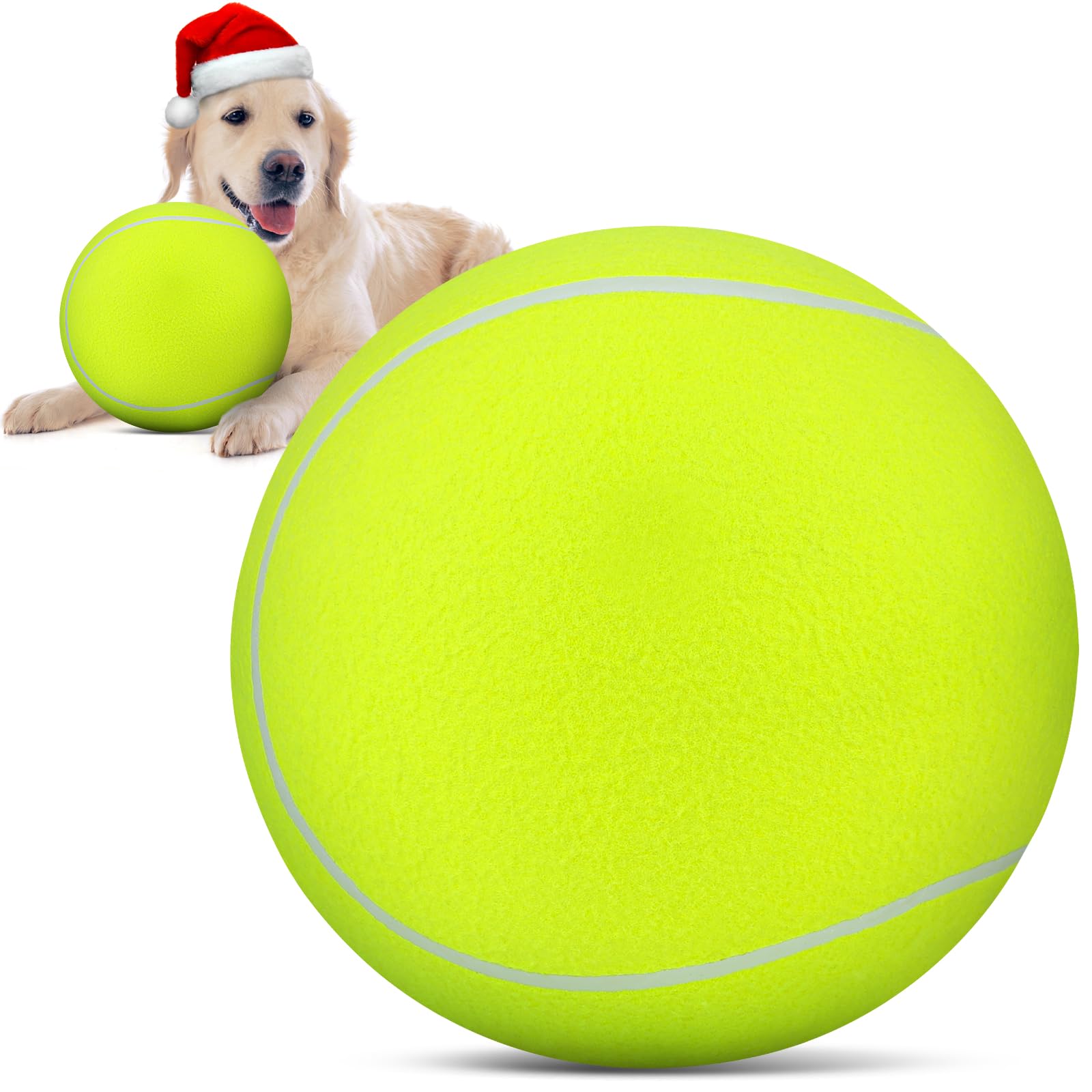 QDAN Giant Large Tennis Ball for Dogs 9 5 Premium Balls for Dog for Outdoor Play Big Tennis