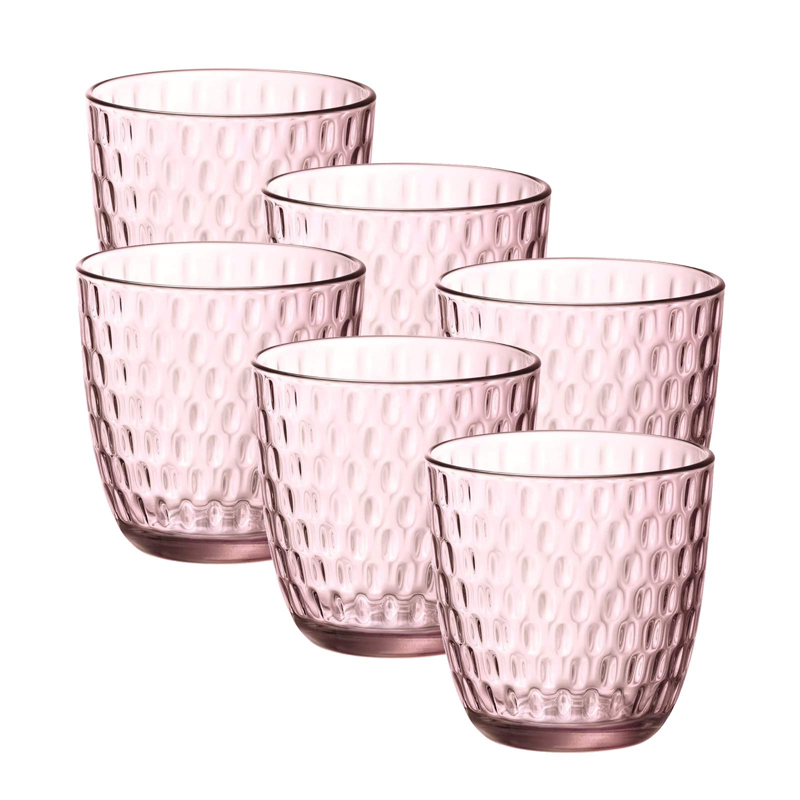 Bormioli Rocco Slot Set Bicchieri, Rosa, 6 unità (Confezione da 2)