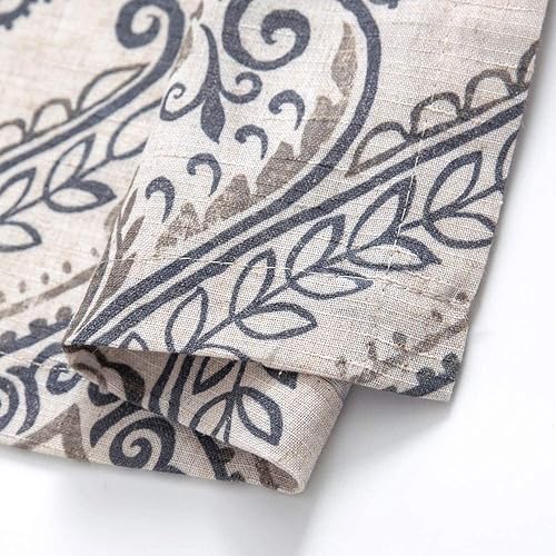 Miniatura 7 de jinchan Cortina de cenefa floral para ventanas de 16 pulgadas, cenefa rústica para sala de estar, dormitorio, baño, filtro de luz, bolsillo para