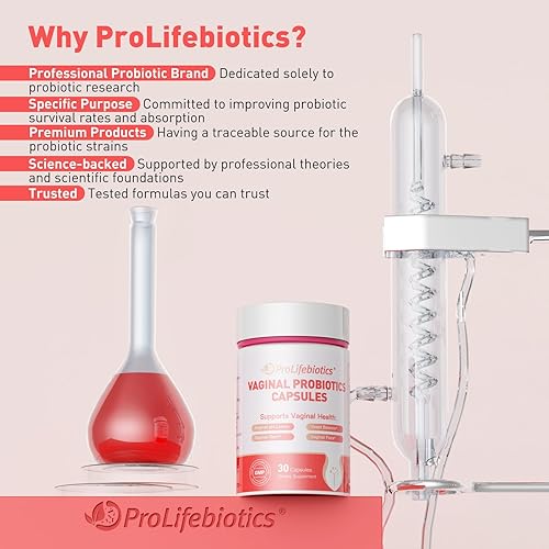 Miniatura 7 de Probióticos vaginales para mujeres, equilibrio de pH con mezcla de prebióticos y postbióticos, suplemento de salud vaginal para mujer, apoya la