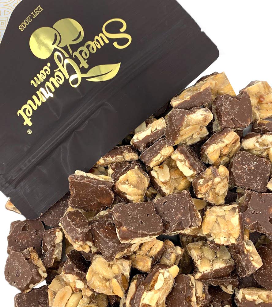 SweetGourmet Half Dipped Milk Chocolate Peanut Square Bulk | 2 Pounds