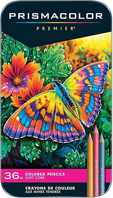 36-Count Colored Prismacolor Pencil Set PRISMACOLOR Premier One Box Tin
