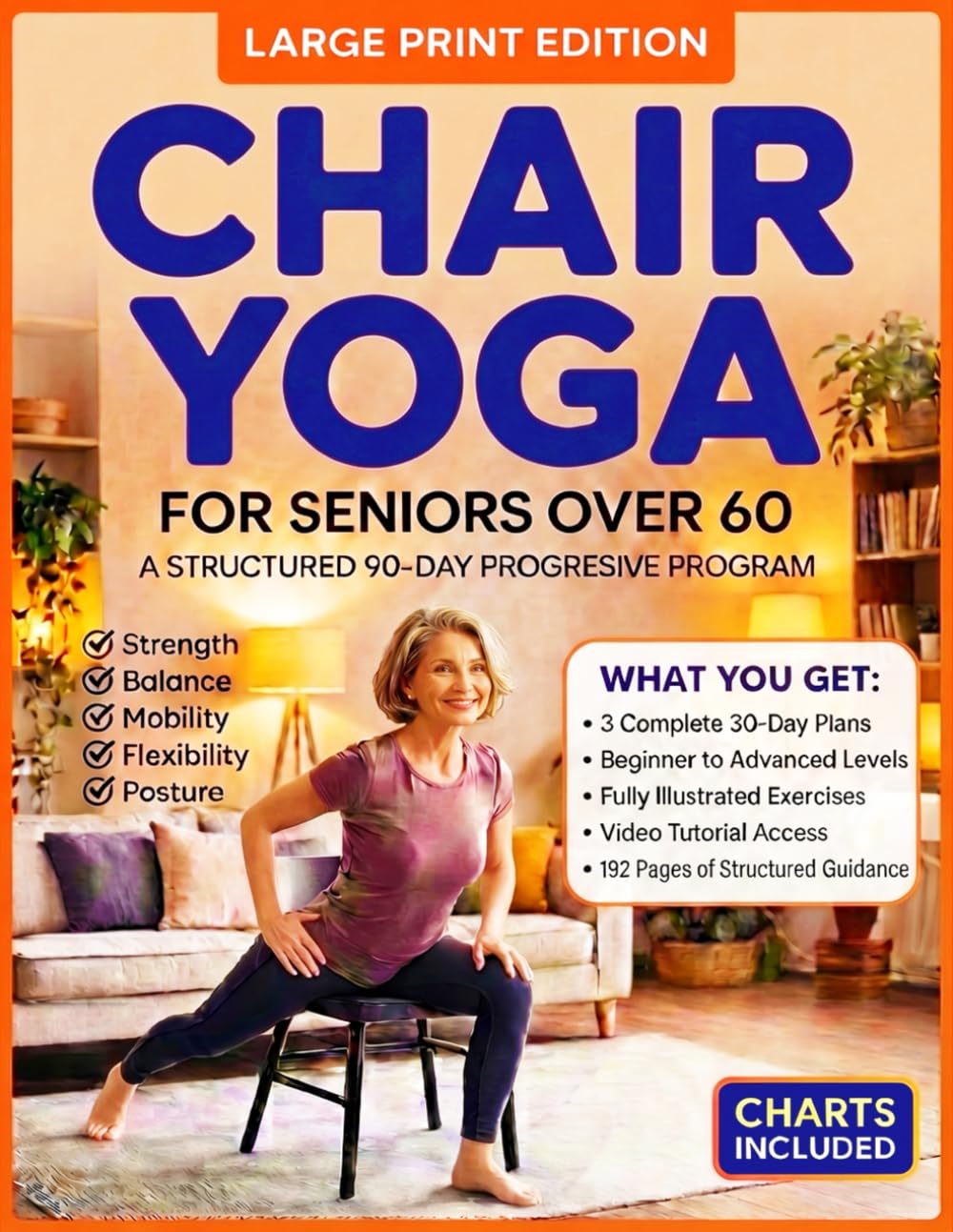 Chair Yoga for Seniors Over 60: Gentle Exercises to Improve Balance, Strength, Flexibility, and Mobility at Home