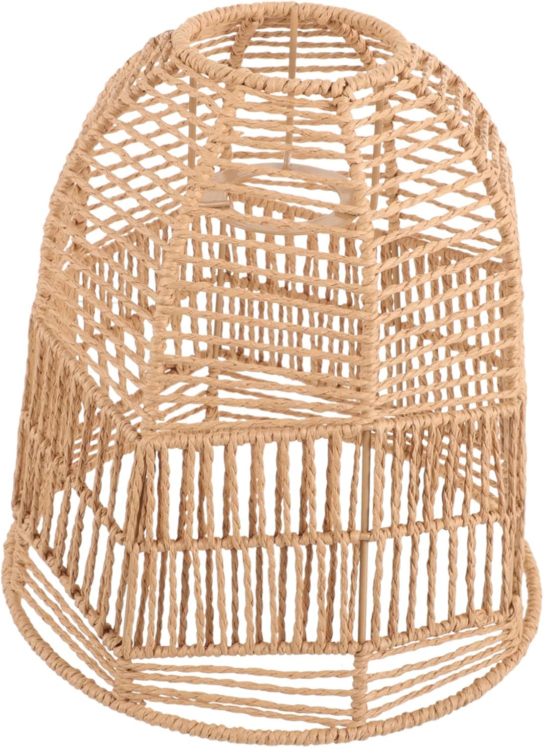 Vintage Woven Lamp Shade Cover for Ceiling Lights Height Industrial Style Natural Rattan Design Elegant Light Accessory for Home Decor and Cafes