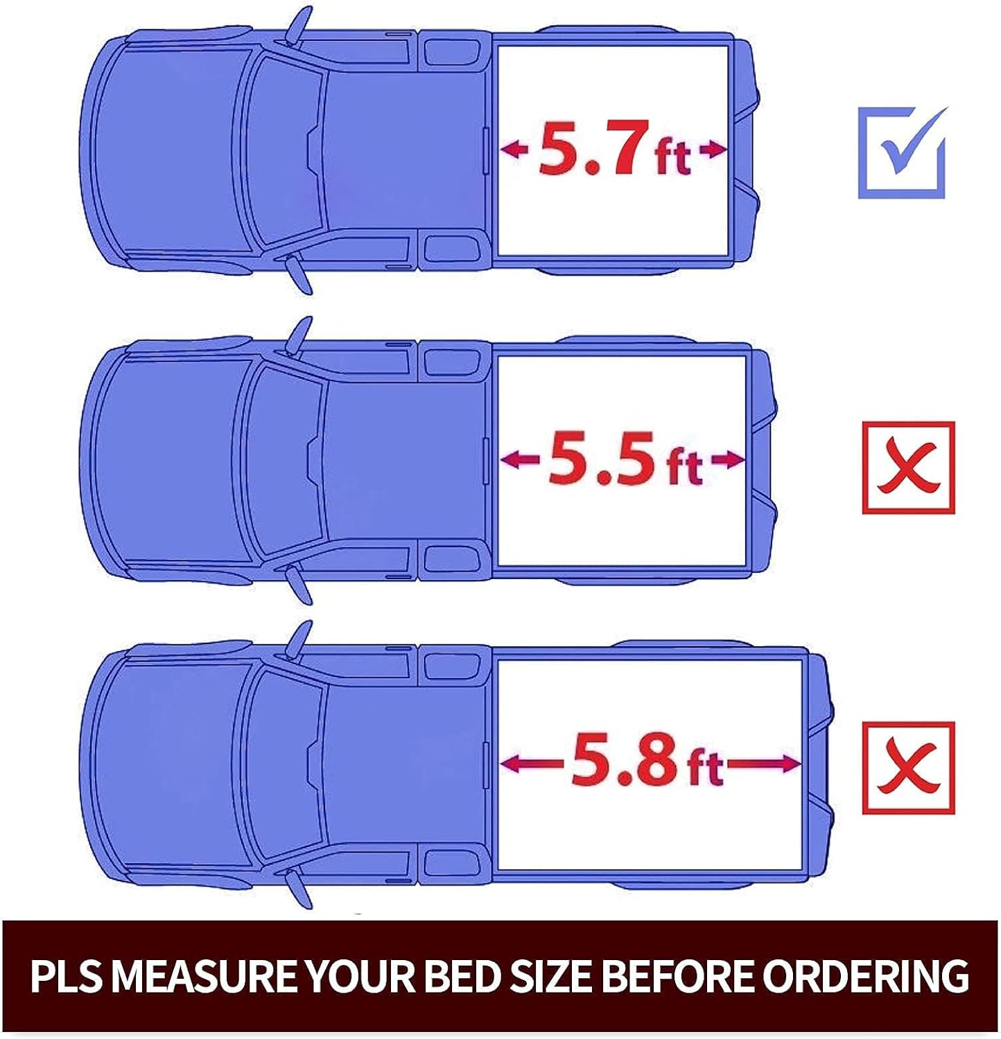 5.7 FT Hard Quad-Fold Truck Bed Tonneau Cover, Fits 2009-2026 Classic & New Ram 1500/2500 / 3500 Short Box w/o Rambox 5' 7" (67.4")