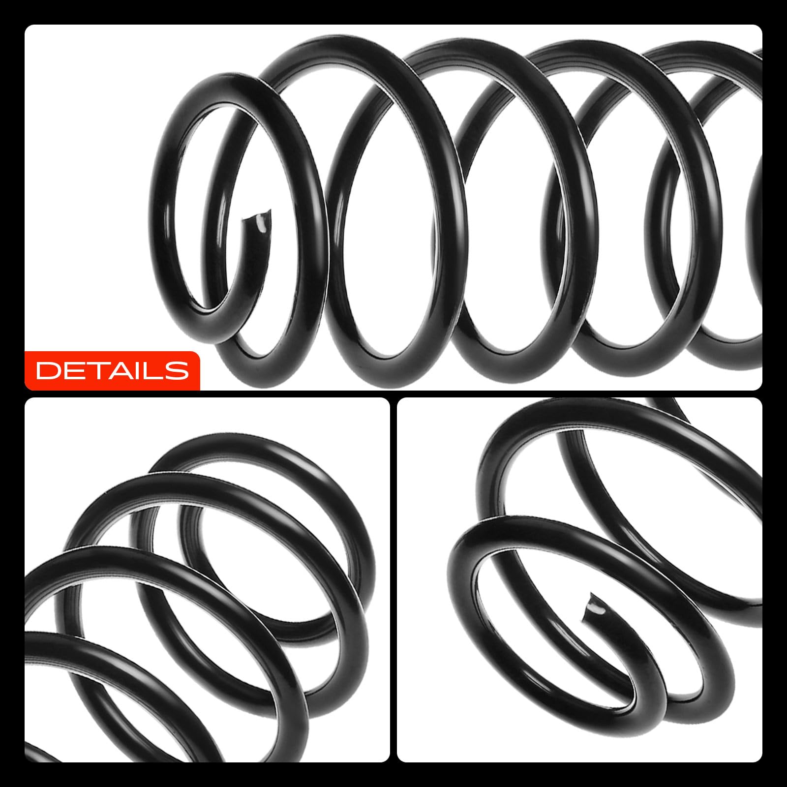 Frankberg 2x Muelles de chasis Muelles de suspensión Compatible con Polo 9A 9N 1.4 16V 1.2 1.2 12V 1.4 TDI 1.9 TDI 1.4 FSI 1.9 SDI 2001-2009 Replace# RH5539,6Q0511115AQ