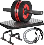 EnterSports Ab Roue à roulettes pour l'entraînement Abs - Équipement d'exercice abdominale avec 2 Pads de genou pour gymnastique à domicile, entraînement de base, équipement de fitness pour les hommes & Femmes