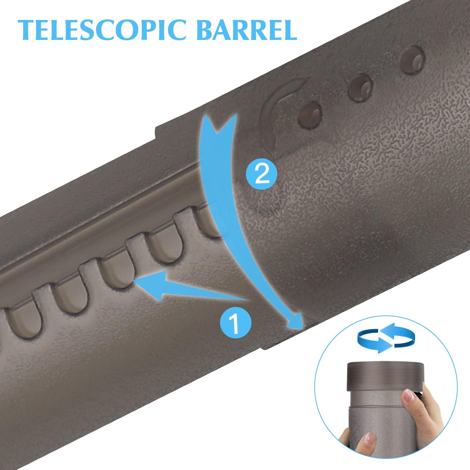 DEWEL Lot de 2 Tube Poster A0, Tube de Transport Télescopique pour Affiches, Plastique Durable, Longueur Réglable (Gris)