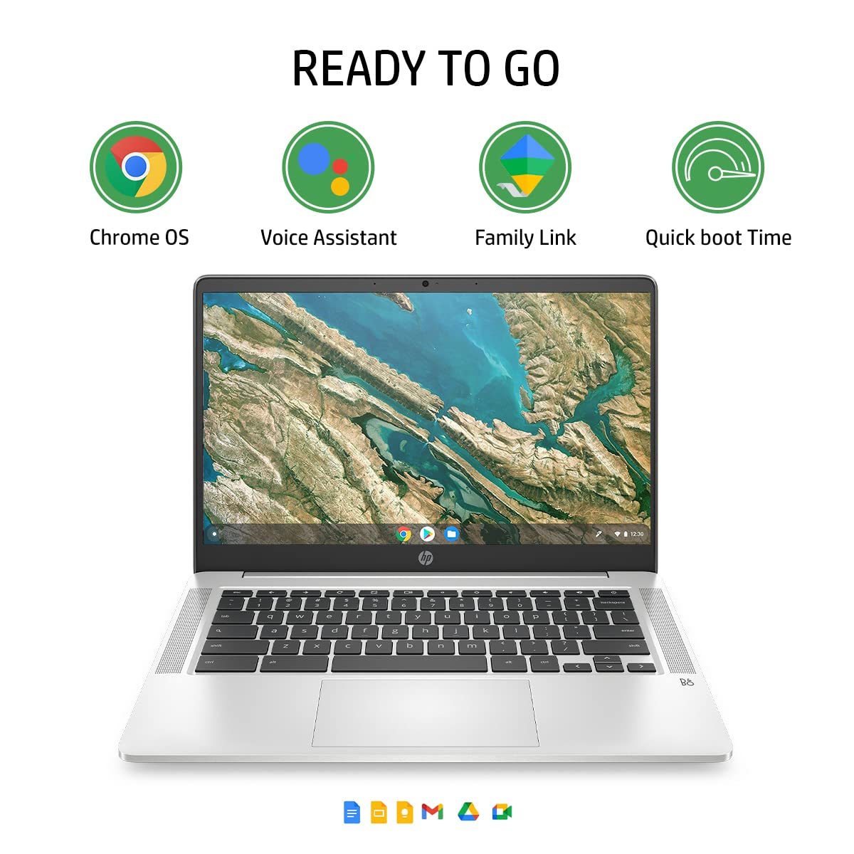 HP Chromebook 14 Intel Celeron N4020-4GB SDRAM/64GB eMMC + 256GB