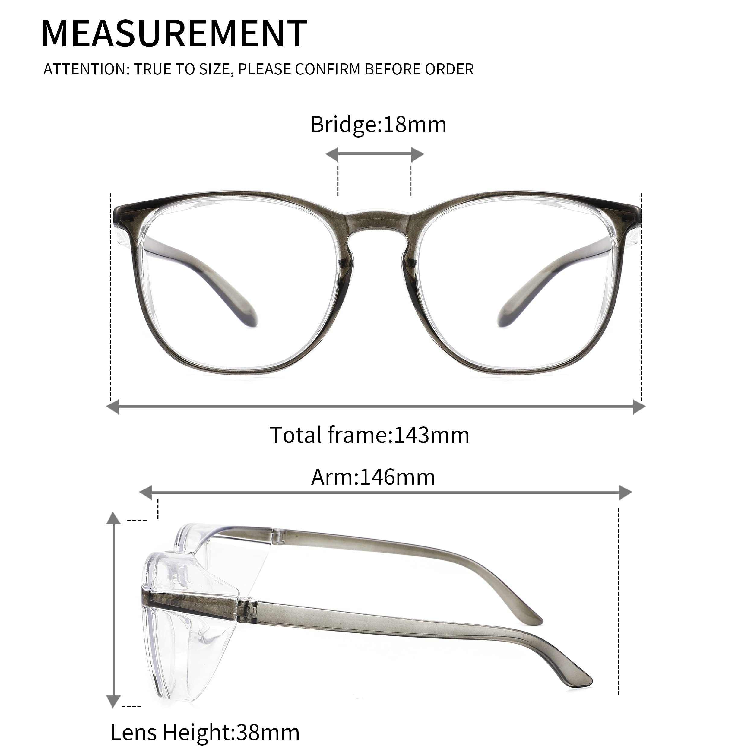 Alsenor Gafas de seguridad anti niebla Gafas de protección azul bloqueo de la luz anti polvo gafas marco de protección UV para hombres y mujeres