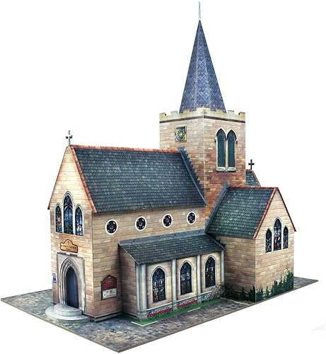 Miniatura 3 de The CityBuilder Kit de fabricación de modelos de cartón para iglesia - Edificio de ferrocarril modelo a escala O