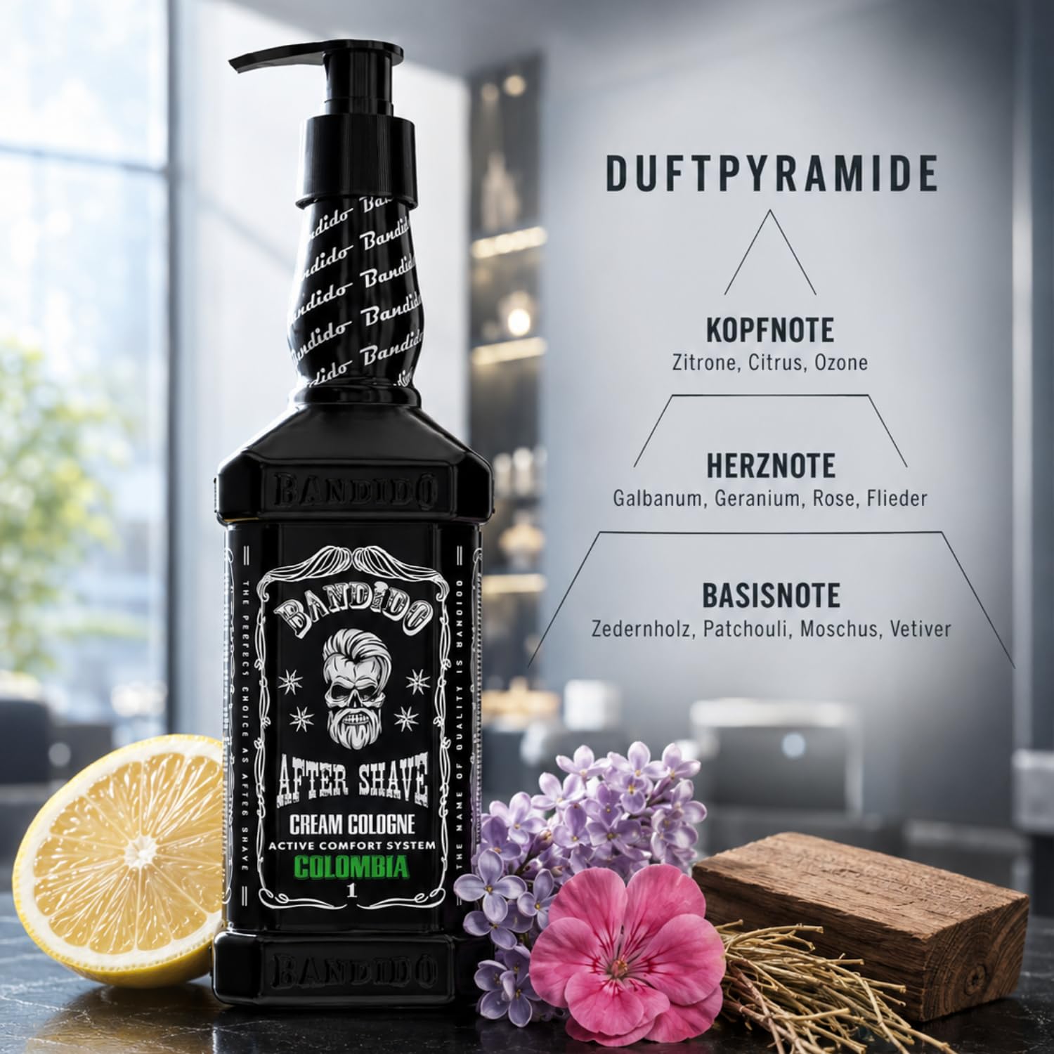 Bandido Barber After Shave Cream Cologne Fresh Lotion Men 350 ml balsam męski po goleniu na mokro pielęgnuje i chłodzi balsam do pielęgnacji skóry wrażliwej (świeży)