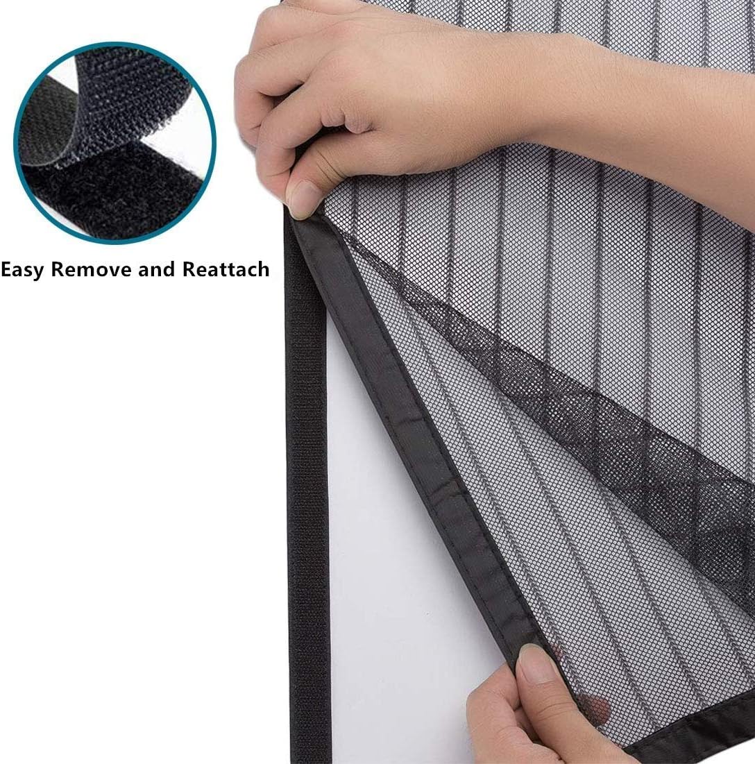 Holihifi Magnetic Screen Door - Magnets Mesh Door Fits Doors up to 34 x 82, Magnetic Closure, Full Frame Hook & Loop