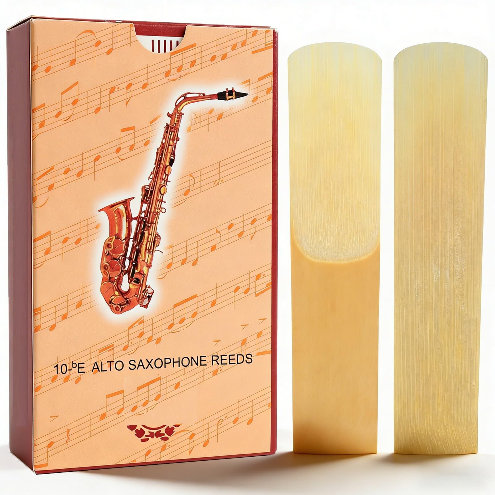 Lot de 10 anches de saxophone alto - Épaisseur : 2,5 - Épaisseur : 2,5 - Anches professionnelles pour saxophone alto - Technique de coupe avancée pour les débutants