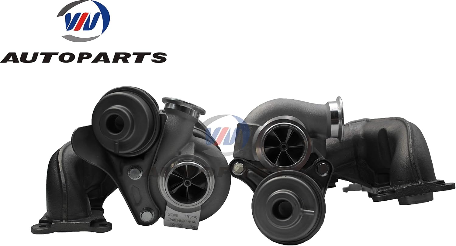Upgraded TD04-17T Billet Twin Turbocharger+2" inlet and outlet pipes for 335i LHD 3.0L N54