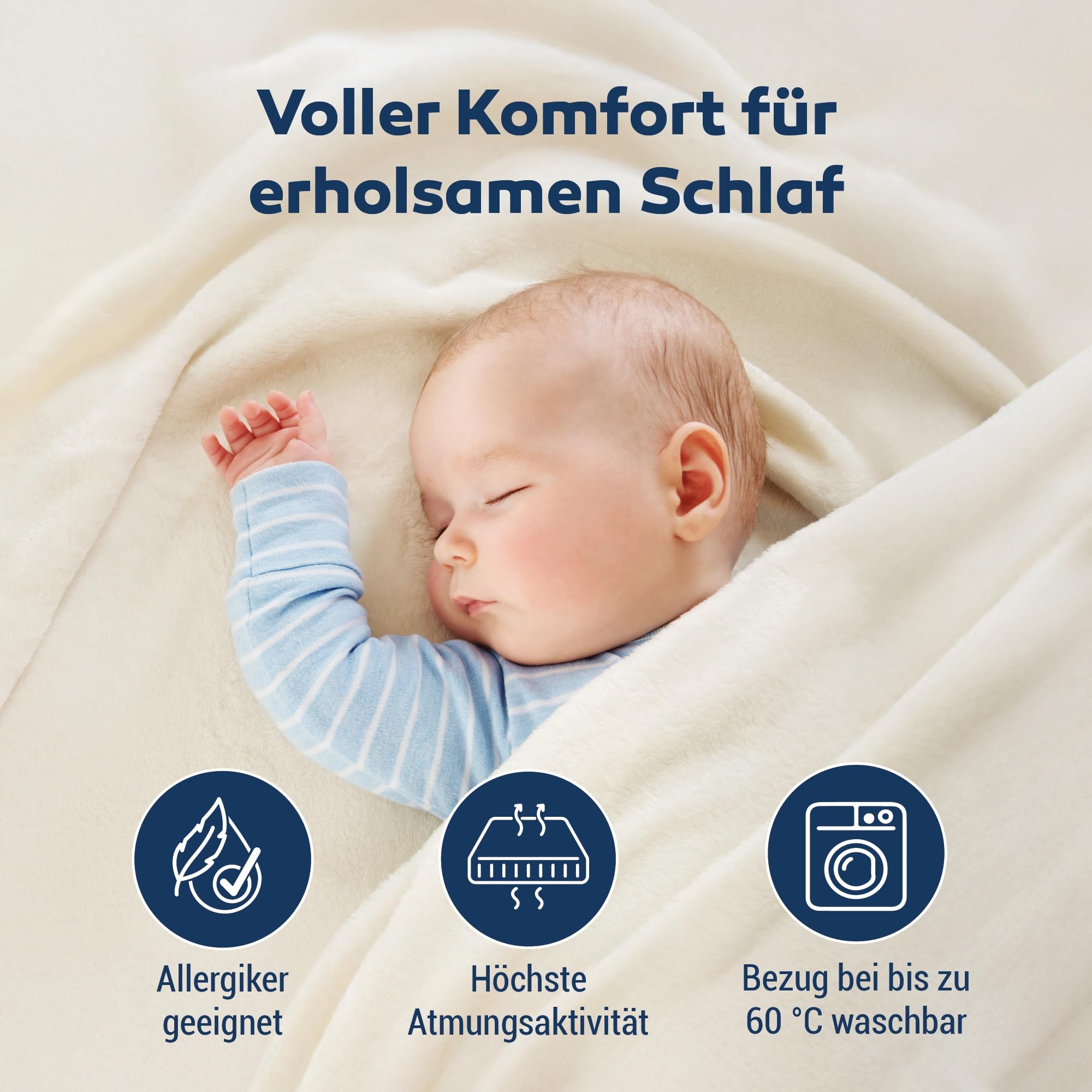Betten-ABC - Junior Duo - Wendematratze für Babys & Kleinkinder - 60x120 cm - mit Rundum-Trittkante & 2 Seiten - Oeko-TEX-Zertifiziert - Abnehmbarer & waschbarer Aloe Vera-Bezug - Lieferung per Paket