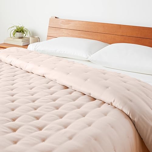 Miniatura 5 de Tienda Aware Edredón de mezcla de poliéster reciclado y algodón, tamaño King, rosa pálido