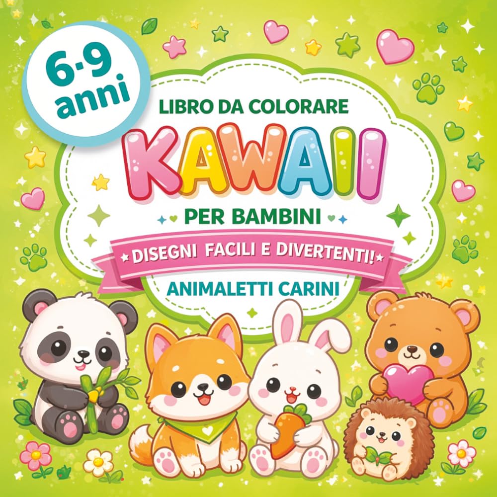 Animaletti Carini: Libro da colorare kawaii con teneri animaletti, scene dolci e disegni semplici per rilassarsi e divertirsi (Kawaii Moments)