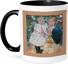 3dRose In the Garden, 1893 by Mary Cassatt 11oz Two-Tone Black Mug