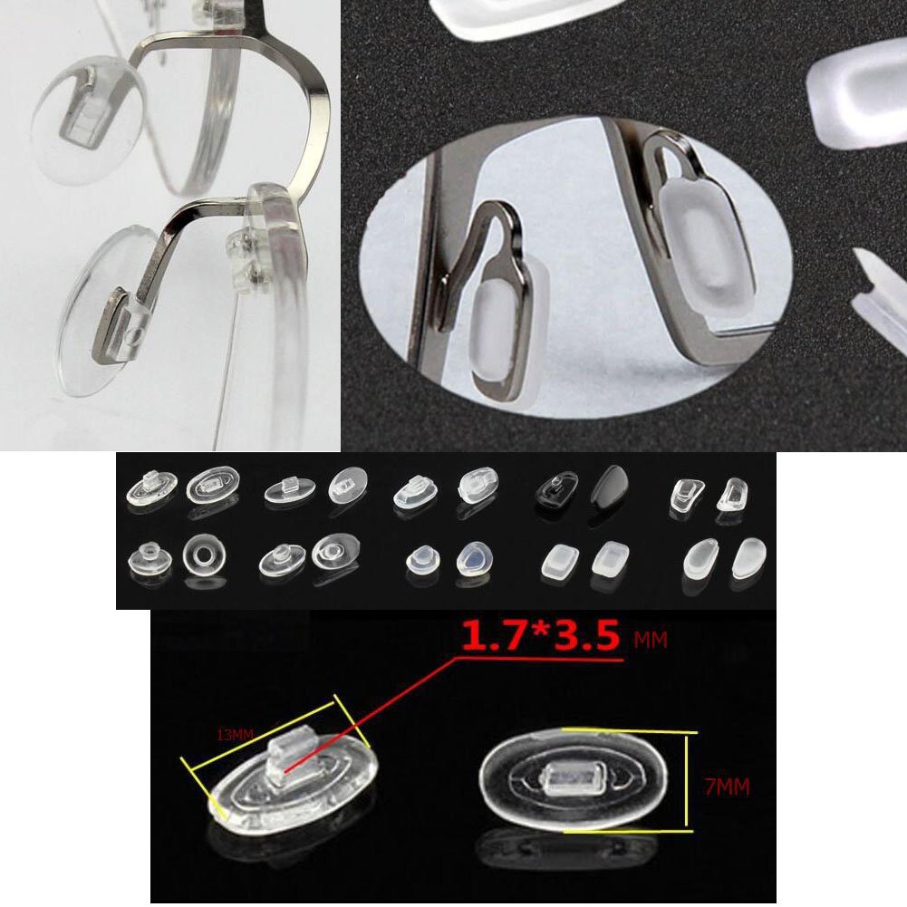 Almohadillas nasales para Gafas Almohadillas nasales for anteojos, Almohadillas nasales de Silicona, Almohadillas nasales de Silicona de 1 par