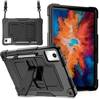 Case for Lenovo Tab M11/K11 LTE/Idea Tab 11" TB336F 11 inch 2024/2025 11 inch Tablet, Kids Case Cover with Shockproof Kick Stand Black