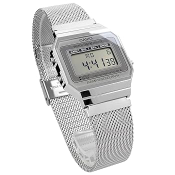 CASIO デジタル腕時計 シルバー メッシュバンド CASIO （カシオ)デジタルミニ メッシュベルト 腕時計 - メルカリ