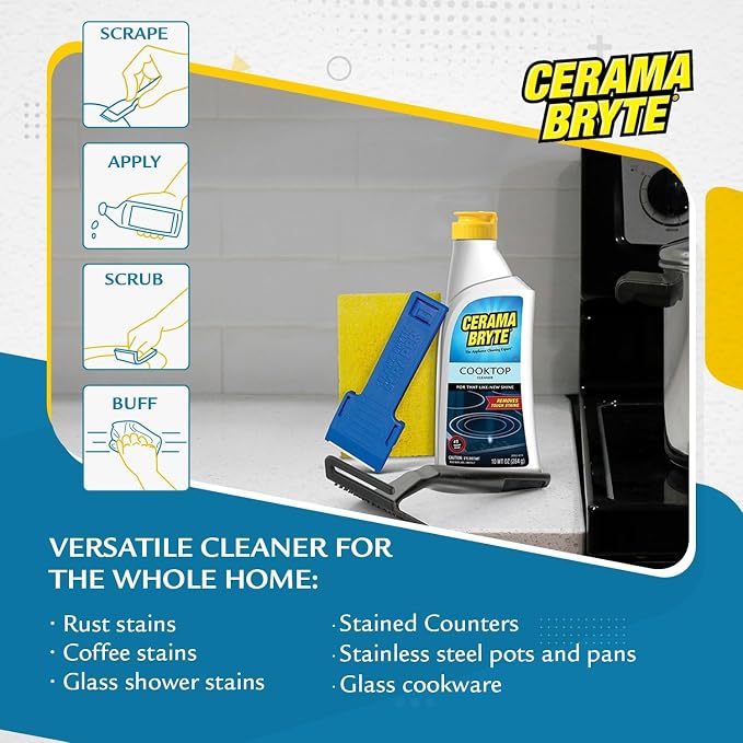 Cerama Bryte - Kit de limpieza para cocina - Incluye 10 oz miniatura 4