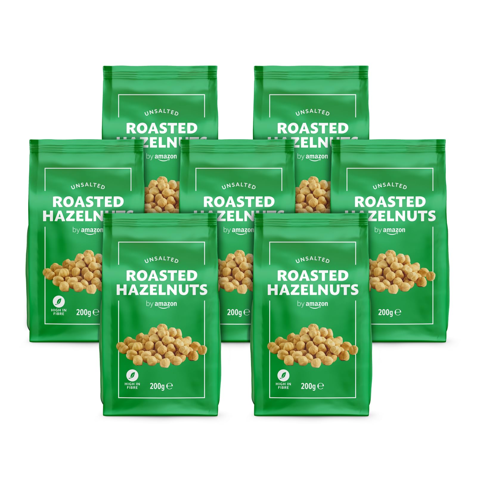 by Amazon Roasted Unsalted Hazelnut, 1400 gms (7 Packs of 200 g)