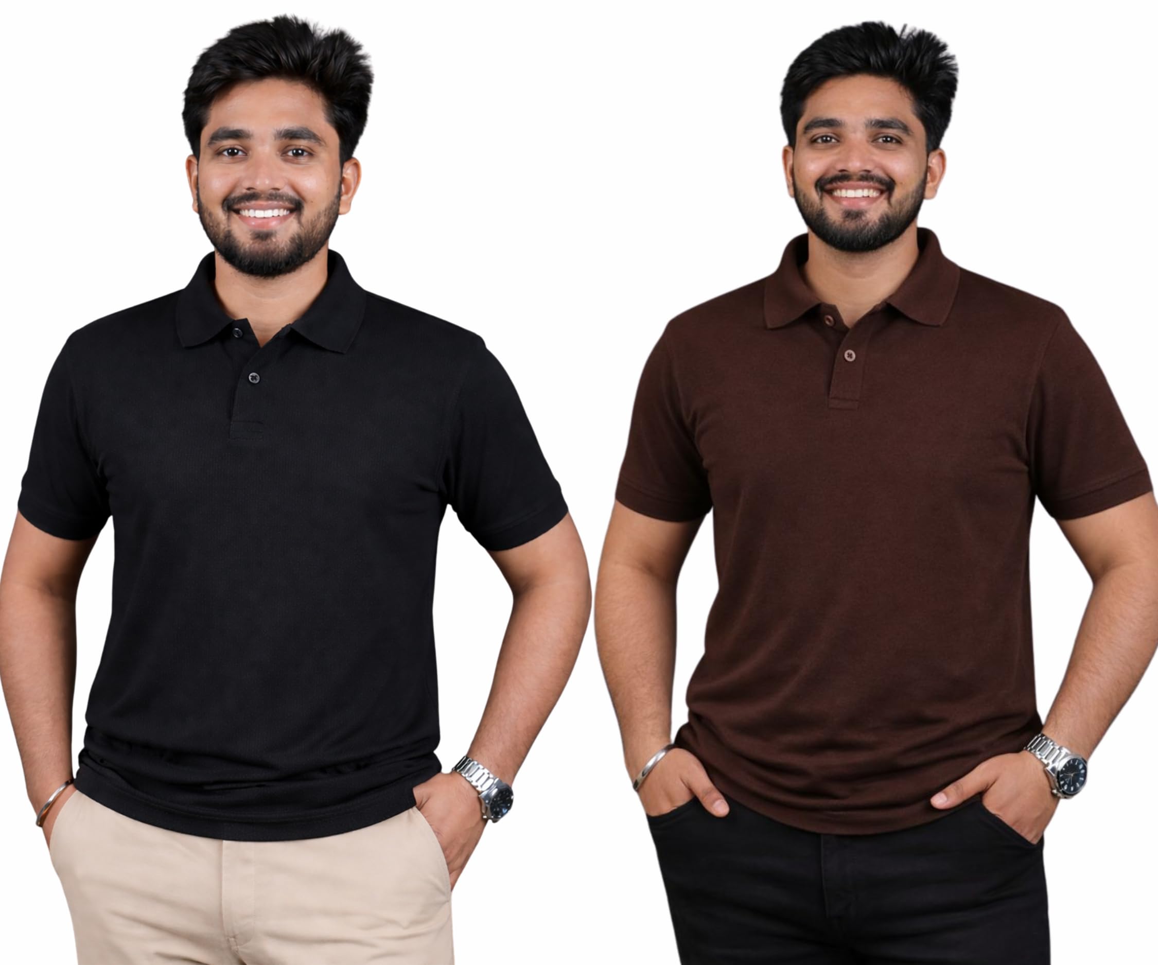 Men’s Polyester Polo T-Shirt Half Sleeve | Lightweight & Quick Dry | Regular Fit | Casual Wear | Soft & Comfortable-picture-42