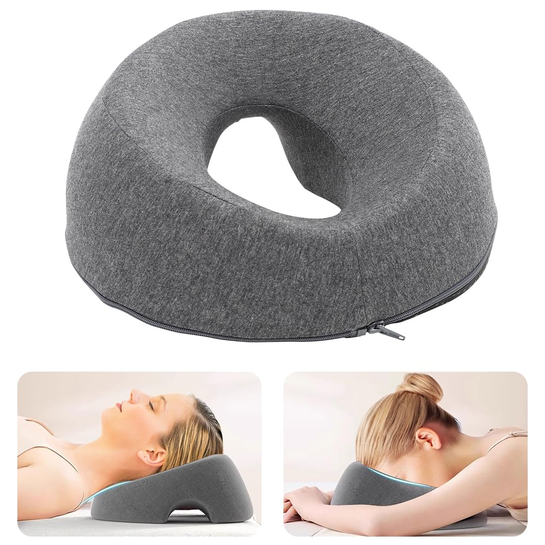 RANJIMA Massage-Gesichtswiegenkissen, U-förmiges Massage Gesichtskissen, Massage Kopfstütze für Das Bett, Massagekissen Mit Der Vorderseite Nach Unten für den Schönheitssalon Spa Salon Massagebett
