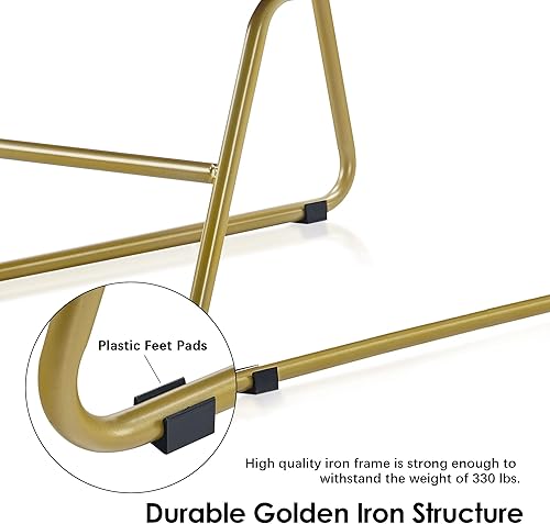 Miniatura 7 de MCombo Silla decorativa con juego otomano, moderna silla sin brazos para sala de estar, dormitorio, espacio pequeño 4013 (tela estampada con calor,