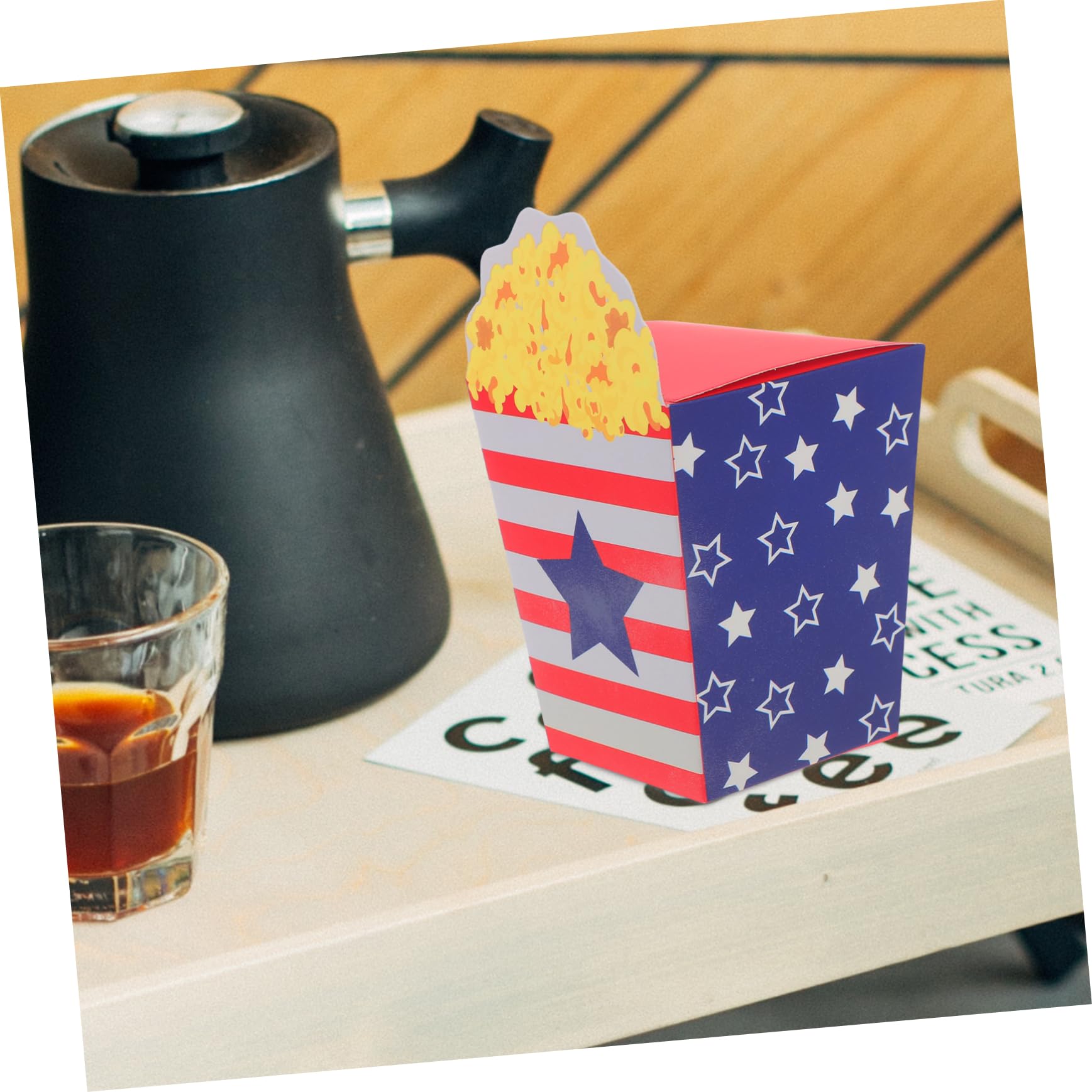 LABRIMP 30pezzi Scatole Popcorn Usa Confezione Per Feste Indipendenza Contenitori Carini e Sicuri Per Snack e Dolci Design Unico e Resistente Per Celebrare Con Amici e Famiglia