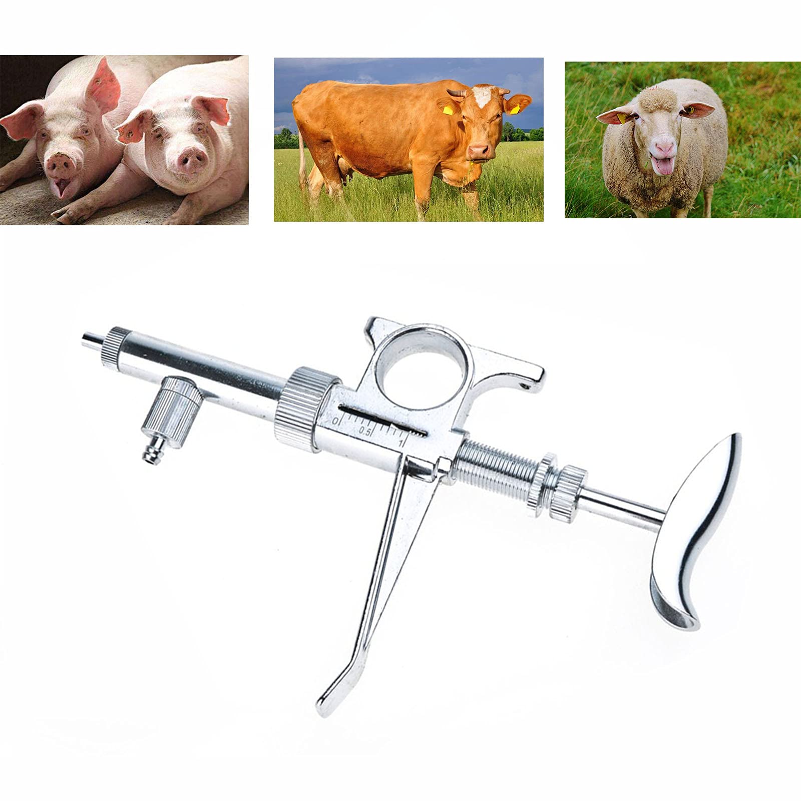 Buy Kaliove Adjustable Injection Livestock Stainless Steel Animal