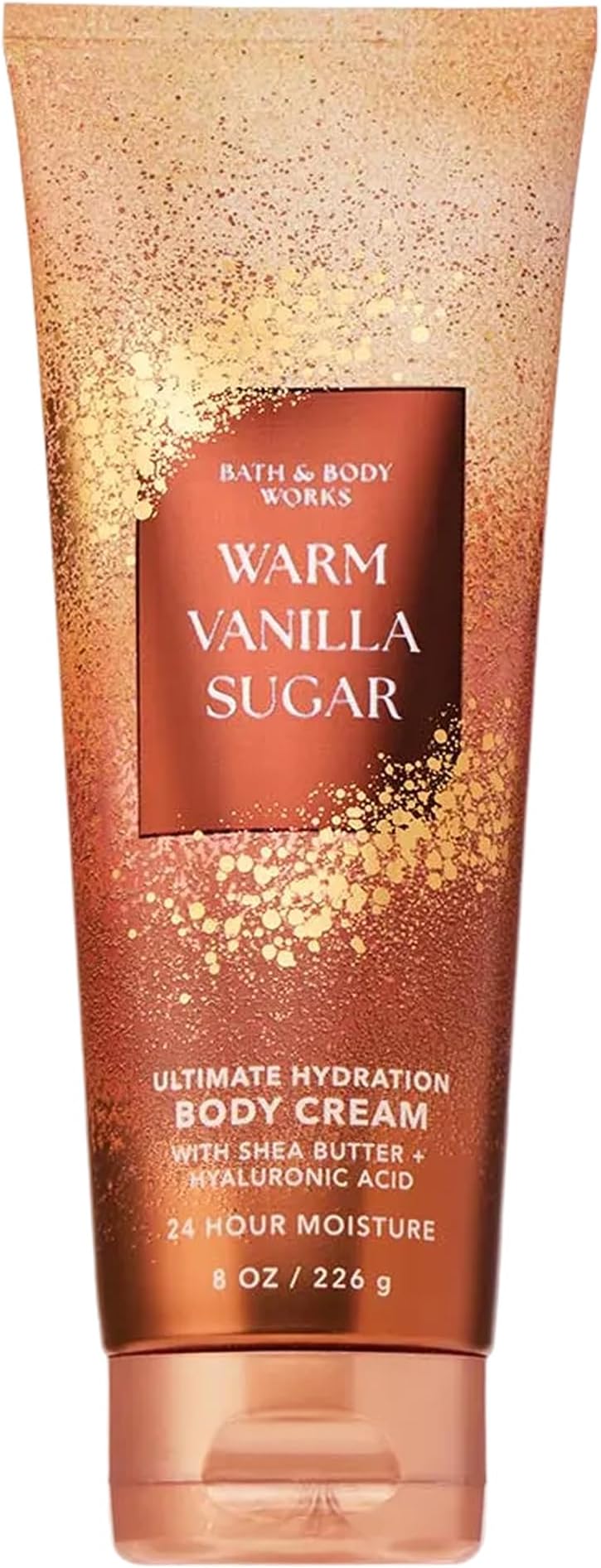 Bath & Body Works Warm Vanilla Sugar Body Cream, Ultimate Hydration Moisturizer with Shea Butter & Hyaluronic Acid for Dry Skin, Sparkling Sugar and Sweet Vanilla Scent, 8 oz - 1 Pack