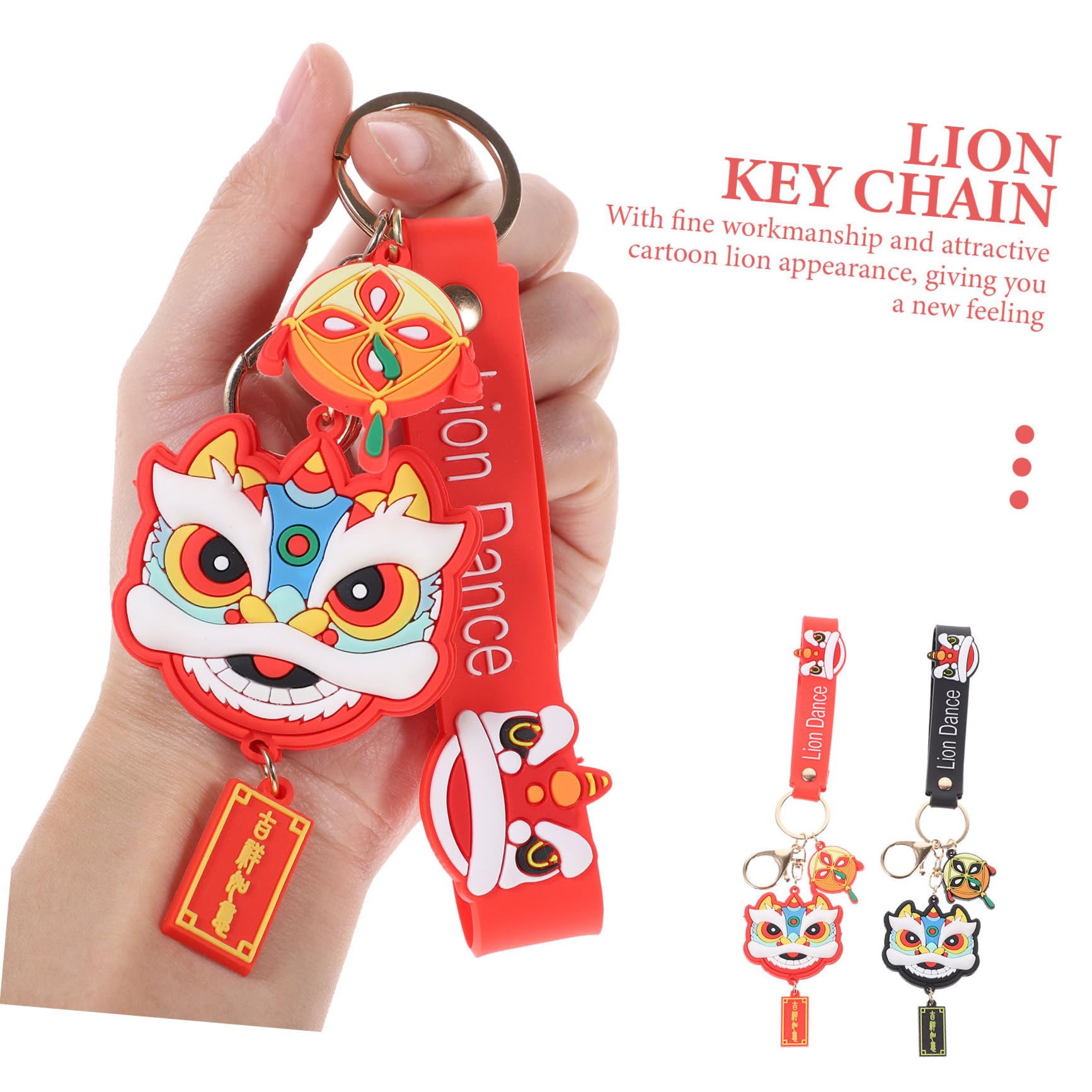 SHERCHPRY 8 Piezas llavero bolsa colgando decoración amuletos de llaves tradicionales chinos del bolso del coche key ring Decoración de mochilas Colgante de coche gel de sílice