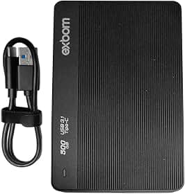 HD Portátil 500GB Compatível com Windows e Mac com Tecnologia USB-C Disco Rígido Externo 500GB Transferência Rápida Backup Externo Portátil com Leitura e Gravação Rápida