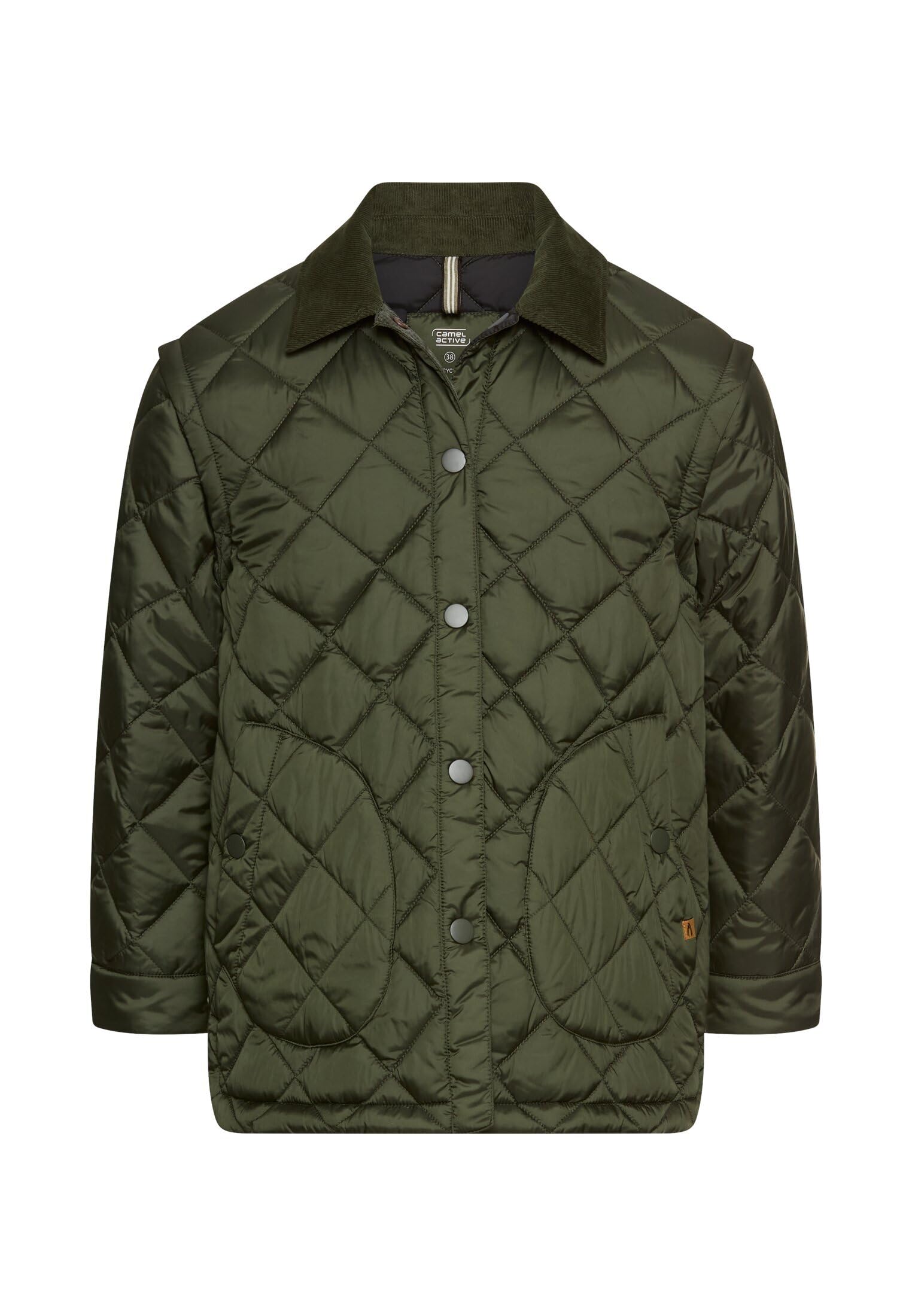 camel active Damen Steppjacke mit abnehmbaren Ärmeln