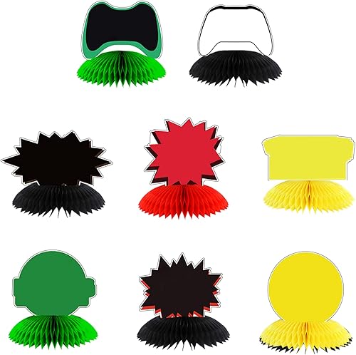 The Amazing Digital Circus - Decoraciones de fiesta de cumpleaños, 7 piezas de centros de mesa de fiesta temática de circo Jax Pomni, accesorios