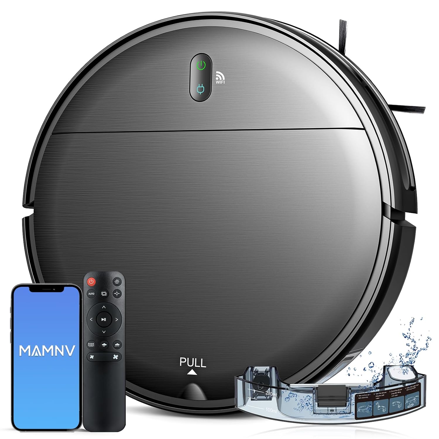 MAMNV Robot Vacuum and Mop,2 in 1 for Carpet & Hard Floor,Robotic Vacuum Cleaner with Alexa/Voice/App,Powerful & Quiet for Pet Hair,Slim...