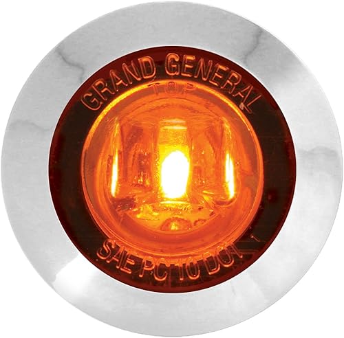 GG Grand General 75270 Mini luz LED de doble función de 1 pulgada con bisel de plástico cromado para camiones, remolques, cuatrimotos, UTV, RV