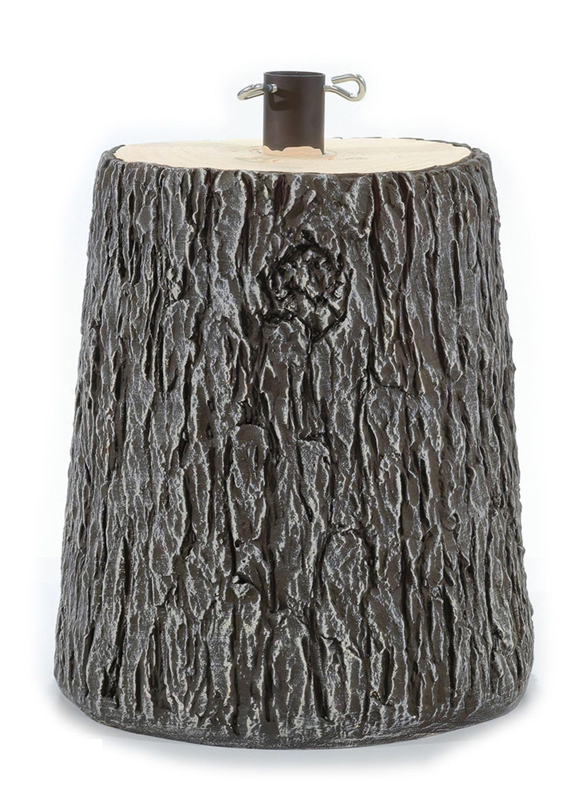 Megashopitalia Base Supporto Albero di Natale Tronco Realistico Natalizio Attacco Universale e Ganci per Adattamento H40cm